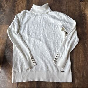 Tommy Hilfiger Cream Turtleneck Blouse